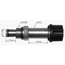 2554131M Jednočinný ventil 12,7 mm Hydac pro Anteo, Dhollandia